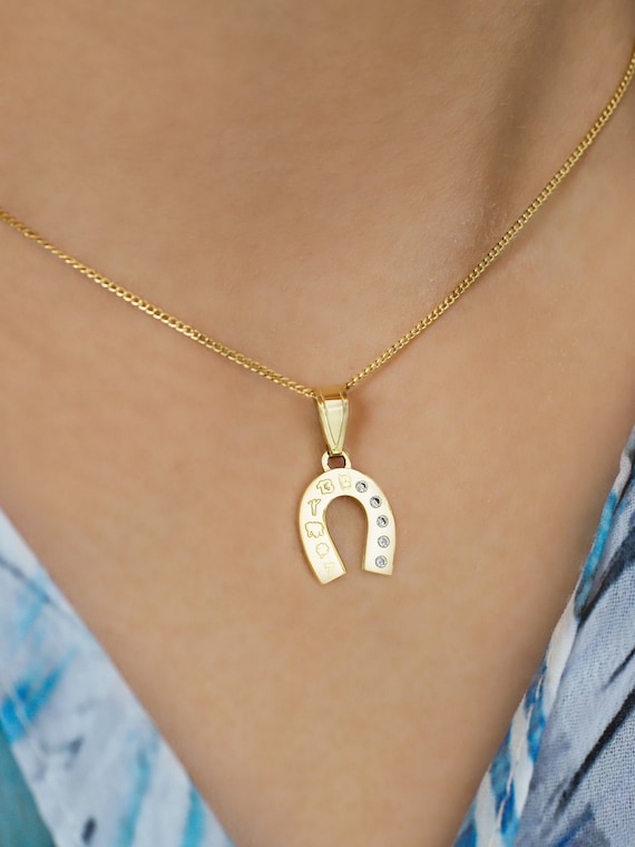 Buy Simple Gold Necklace Horseshoe Necklace 24K Gold Vermeil