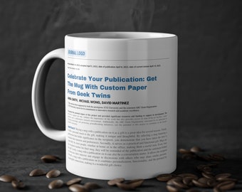 Publication Mug, Custom Quote, Phd Student Gift, phd graduation gift, scientist professor academic mug, Scientific Journal Article Australia