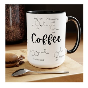 コーヒーの化学構造 | 主要なコーヒー化合物 | コーヒー化学マグ | 化学ギフト、薬剤師ギフト、コーヒーマグ、科学者オタクギフト