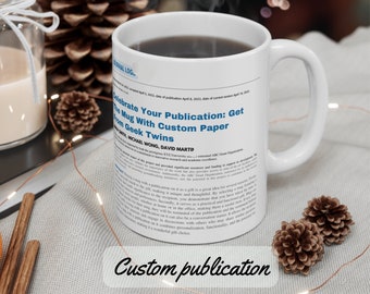 Taza conmemorativa, cita personalizada, regalo para estudiantes de doctorado, regalo de graduación de doctorado, taza académica para profesores científicos, artículo de revista científica