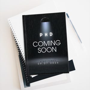 Nuevo diario de tapa dura para doctorado. Regalo de doctorado. Regalo de científico de datos. Regalo de ingeniero. Regalo de humor. Regalo de publicación. Regalo de compañero de trabajo. Equipos de trabajo, Investigador, Jefe gerente.