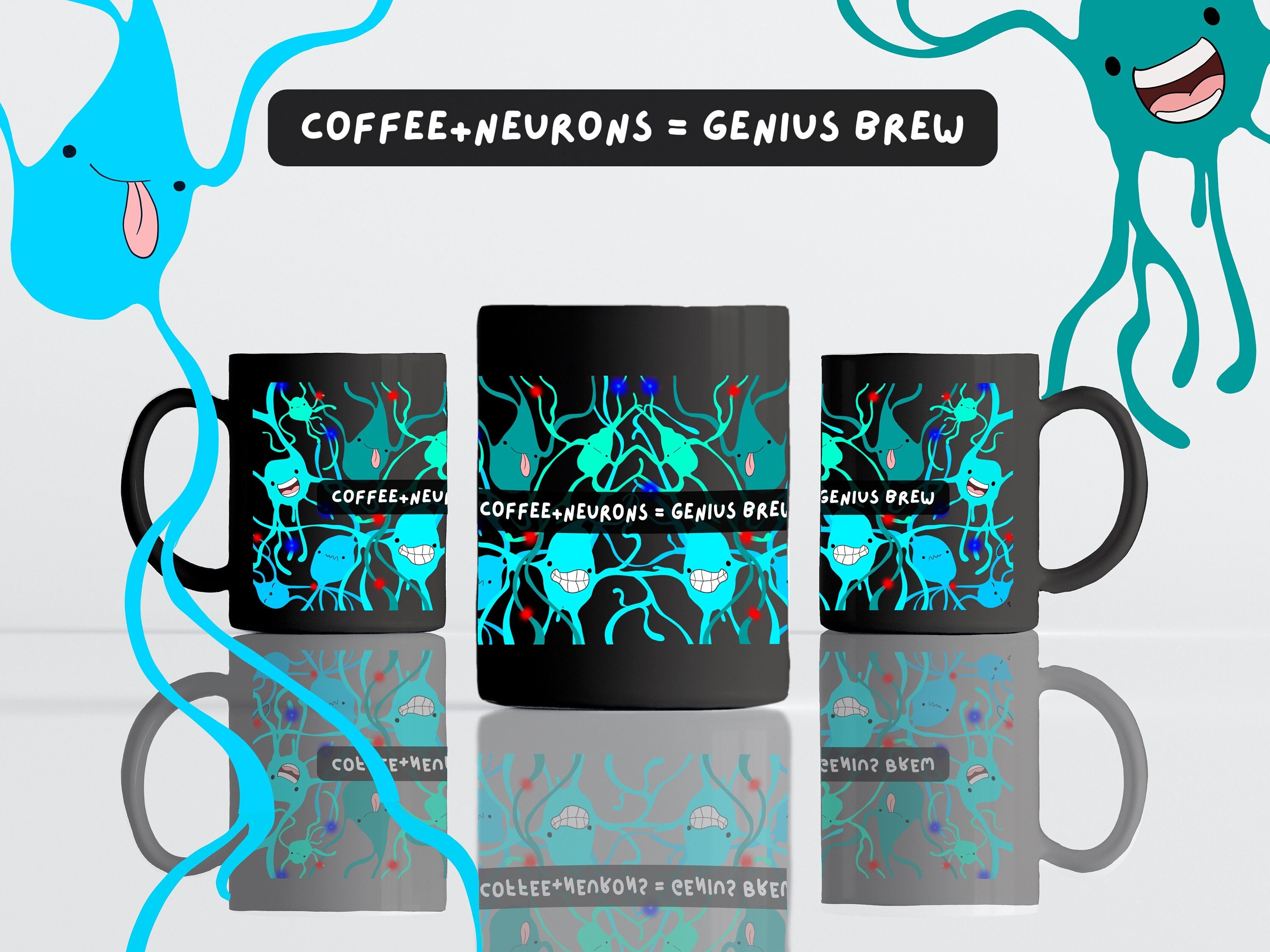 Taza de neurona enfermera regalo médico Día de la Madre taza estudiantes regalo psicólogo novia novio graduación regalo maestro estudiante de doctorado