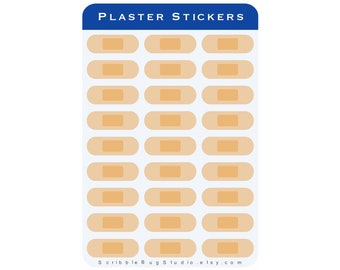 Plaster Stickers for Kids Doctor Set - Plaster Bandaid Stickers for Planner - Removable Plaster Stickers - Planner Stickers - Doctor Sticker