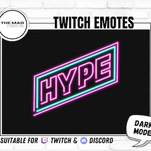 Neon Hype Emote | Twitch Emote | Youtube Emote | Discord Emote | Community Emote | Streamer Emote | FPS Emote | Funny Emote