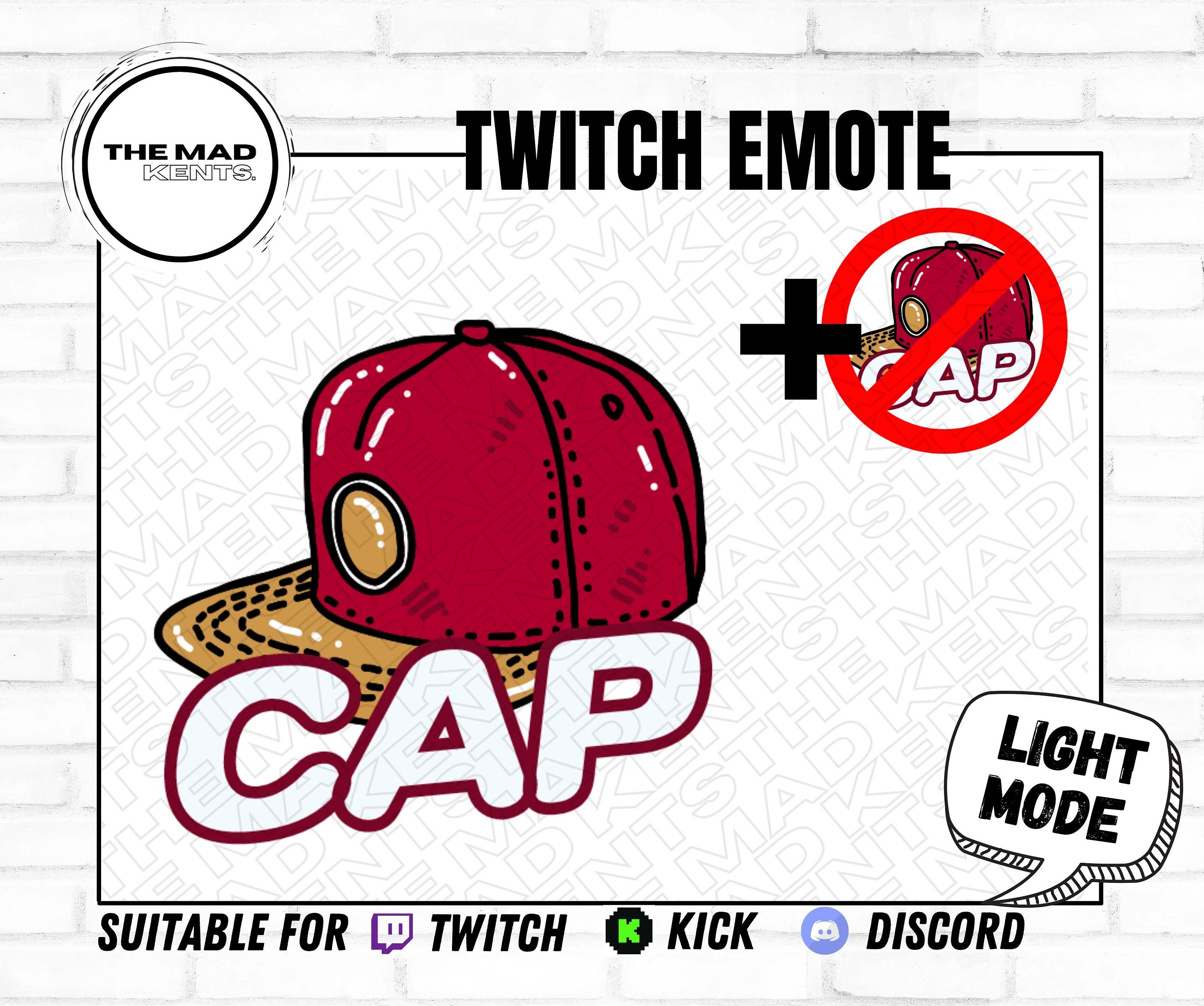 Cap and No Cap Emotes Twitch Emote Kick Emote Youtube Emote Joking