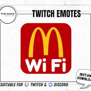 Maccas Wi-Fi | Twitch Emote | Youtube Emote | Discord Emote | Luftschlangen Emote | FPS Emote | Lustiges Emote | Kaufmannsladen | Wlan | Verzögerung | klingeln