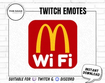 Maccas Wifi | Twitch Emote | Youtube Emote | Discord Emote | Streamer Emote | FPS Emote | Funny Emote  | McDonalds | wifi | lag | ping