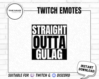Straight Outta Gulag / Twitch / Kick / Youtube and Discord Emote / Call of Duty