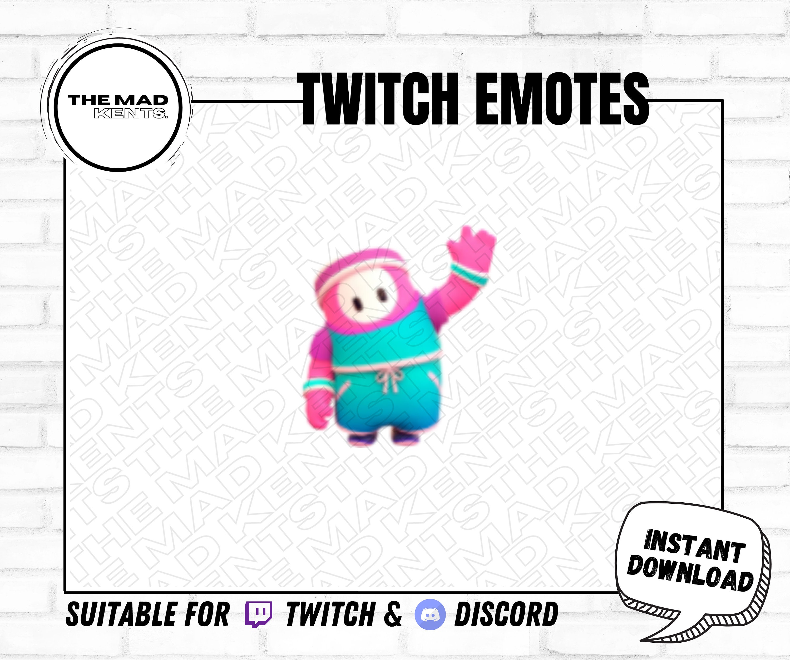 Twitch y Discord Emote // Hi Guy / Fall Guy / Bright / Funny Etsy España