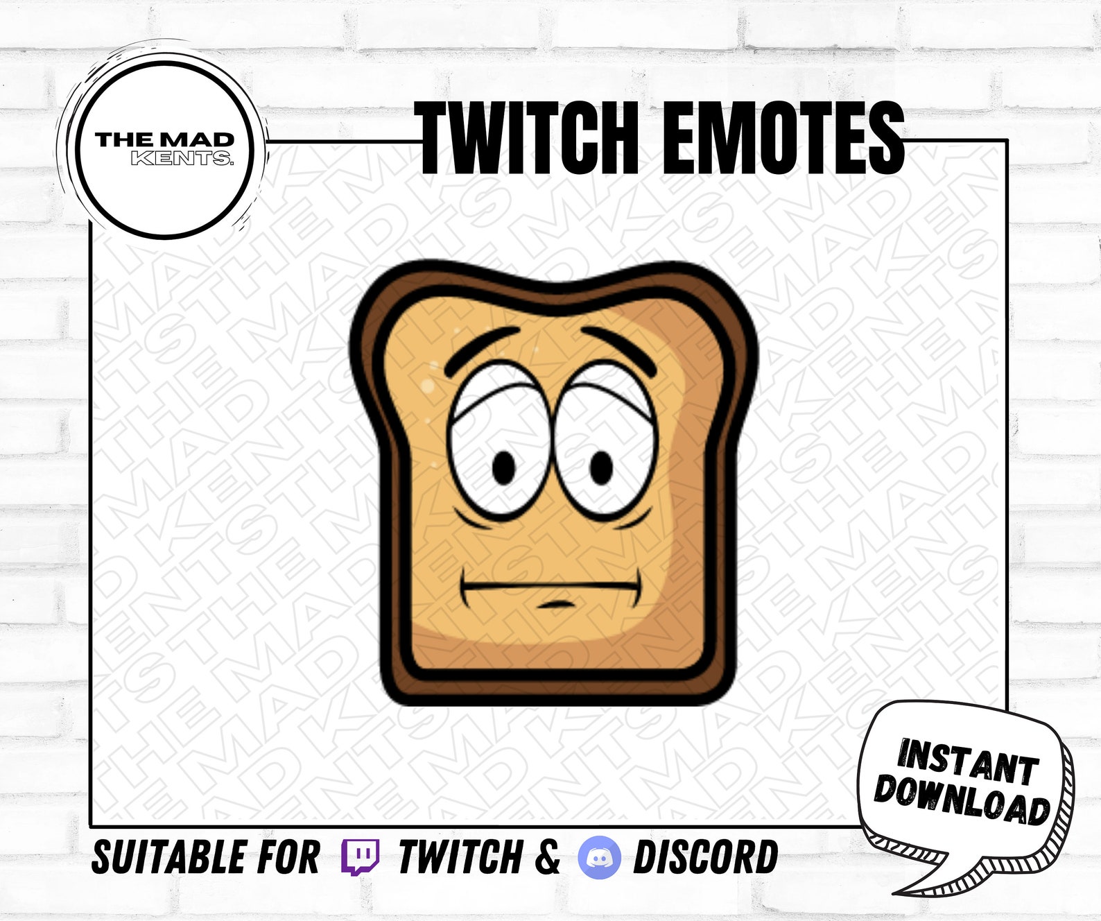 Toast Emote // Twitch and Discord Etsy