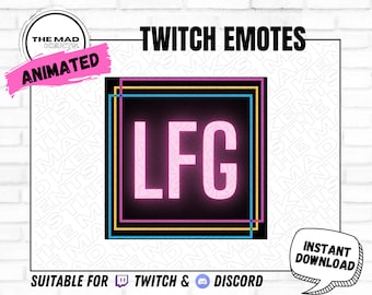 Animated Twitch Emote // LFG / Lets F**king Go / Neon