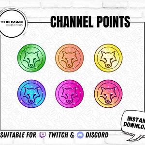 Shiny Fox Coin Channel Points / Emote- Twitch 6 colors