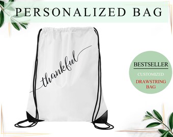 Bridal Party Drawstring Bag Lightweight Gym Drawstring Bag Personalized Name Drawstring Bag Customize Drawstring Gift For Her Wedding Gift