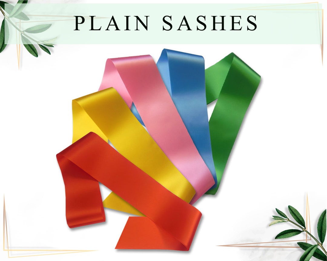 Plain Blank Sashes 10, 25, 50 & 100 Packs Plain Sash Blank Sash Ribbon