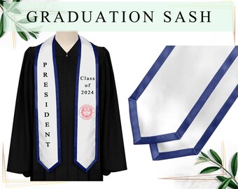 Your Logo Graduation Stole - Custom Graduation Sash - Personalized University Stole Sash - Custom Text Sash - Custom Sash - Graduation Stole