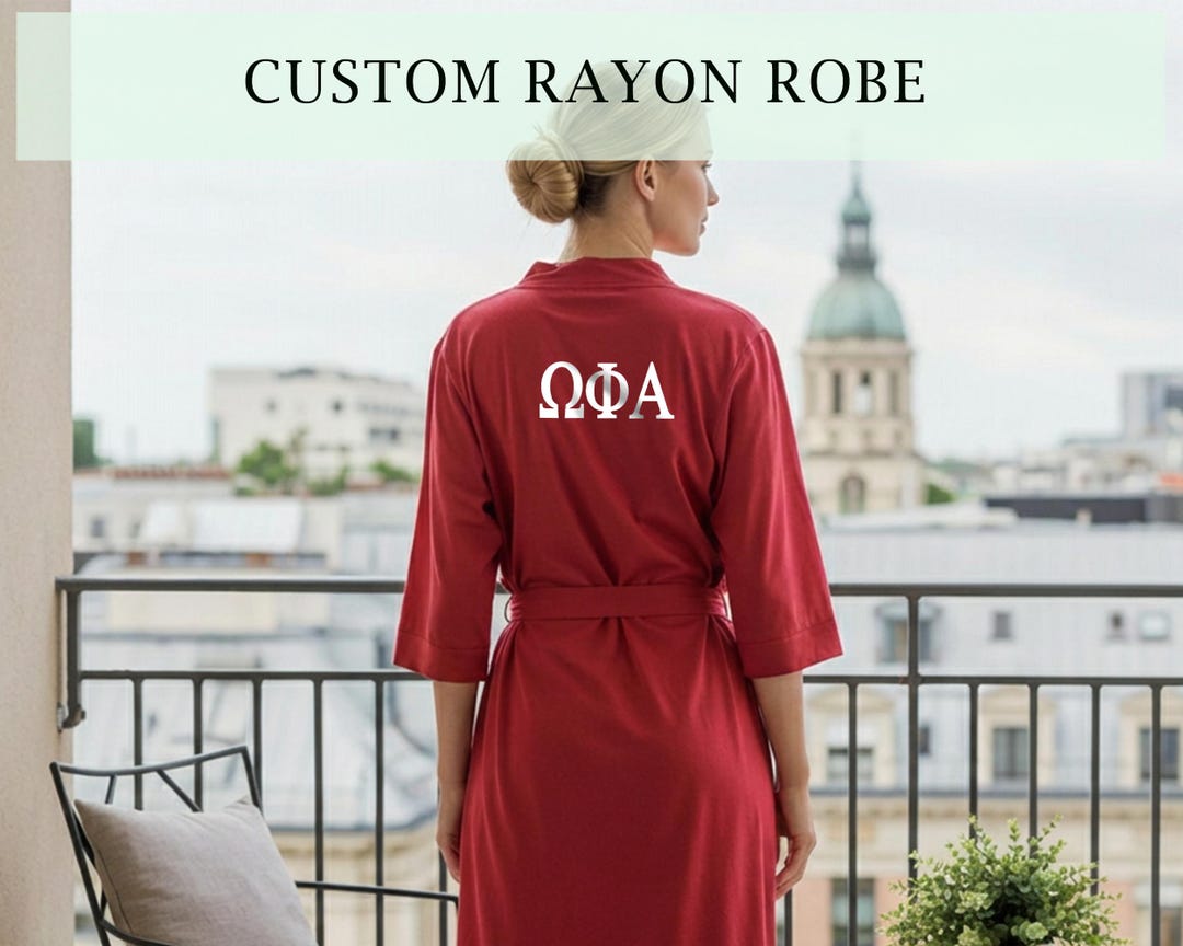 Luxury Rayon Sorority Robe for Women's | Personalized Greek Life Lounge ...