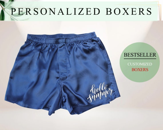 Personalize Satin Shorts Customize Satin Boxers Men s Silk Satin
