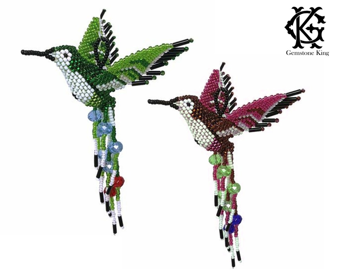 Hummingbird Seed Beaded Key Chain / Hanging Decors / Room Etsy