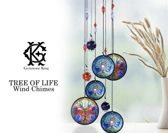 Tree of Life Butterfly Metal Wind Chime Rainbow Maker Garden Outdoor Porch Decor Birthday Anniversary Sympathy Christmas Gifts Wedding Gifts