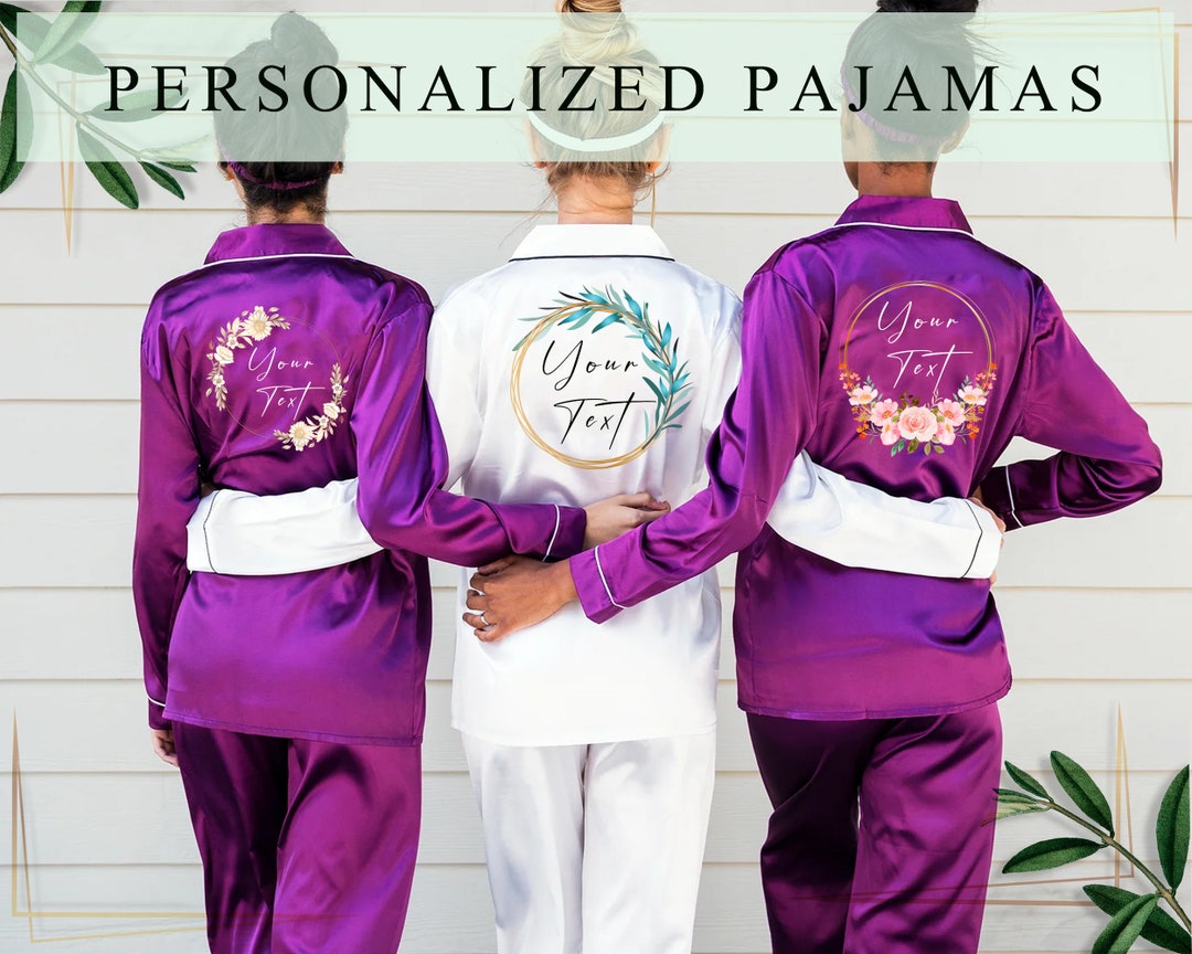 Bride Pajamas Set Bridal Party Pajamas Bridesmaid Getting Etsy