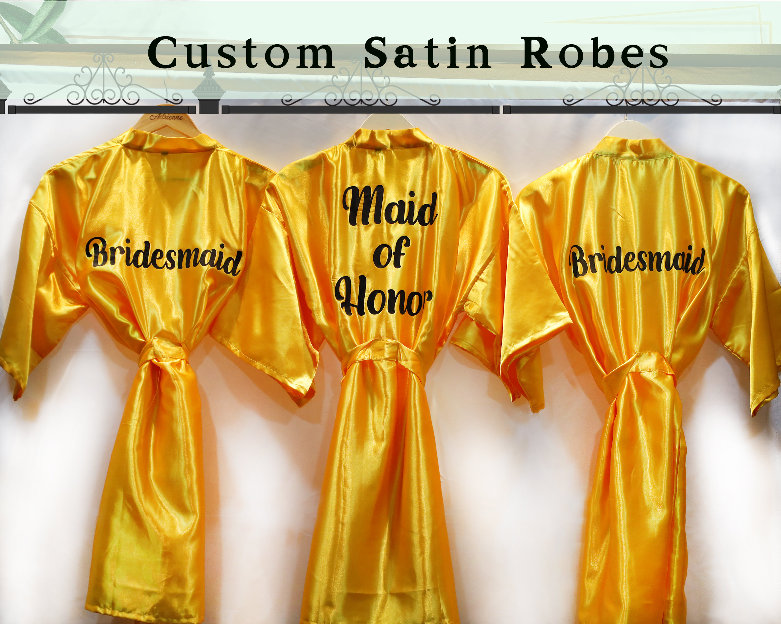 Personalised Prom Robe Personalized Robes Set of Satin Robe Custom Robes Customized Robes ...
