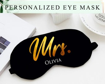 Personalized Sleep Eye Mask Custom Eye Mask Satin Eye Mask Customize Bachelorette Party Mask Bridal Eye Mask Gift For Her Wedding Gift