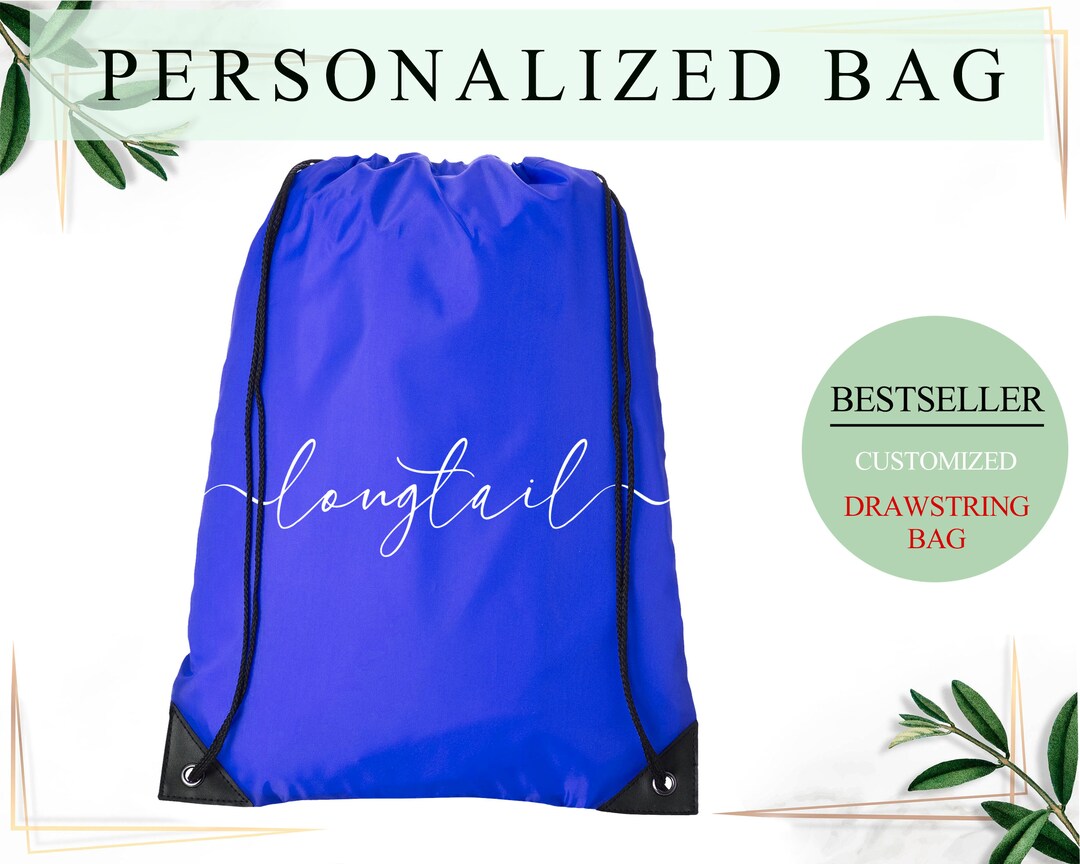 Customized Drawstring Bag Bridal Party Drawstring Bag Custom Gym Drawstring Bag Your Name