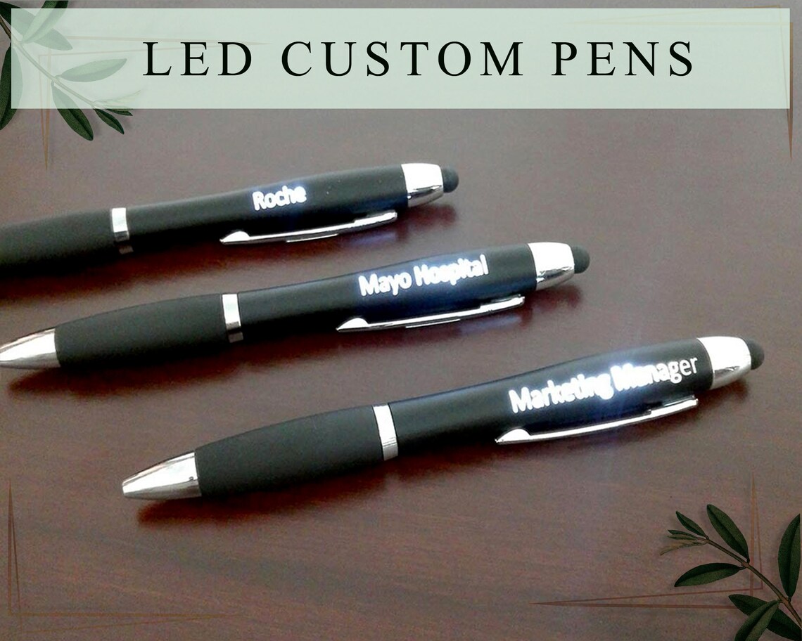 Personalized LED Pen Customized LED Pens With Stylus Custom Name Pens ...