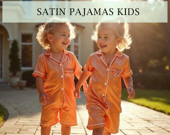 Customized Kids Pajamas Set Flower Girl Pajamas Junior Bridesmaid Pajamas Birthday Gifts Sleepover Party PJs Bridesmaid Gifts