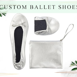Ballerines enroulables pour demoiselles d'honneur, pantoufles de mariage, ballerines, chaussures plates pliables, pantoufles pour mariage, chaussures plates de mariage, pantoufles de demoiselle d'honneur.