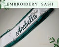 Custom Lace Sash Personalized Sash Customize Sash Embroidery Border Lace Sash Bridal Sash Bridesmaid Sash Wedding Lace Sash Embroidered Sash product logo