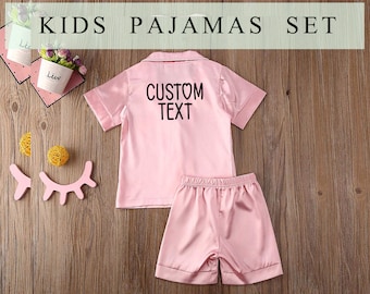 Kids PJ Set, Bridesmaid Pajama, Bridesmaid Gift, FlowerGirl Pajamas, Pajama Set, Pajama Set,Monogrammed PJs,Bridesmaid Pajamas set,Bridal PJ