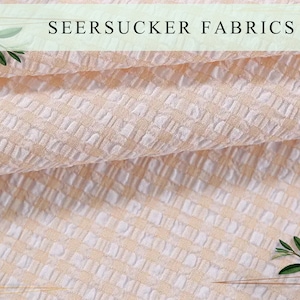 Seersucker Fabric By The Yard Half Yard Many Colors Designer Seersucker Striped Cotton Blend Seersucker image 2