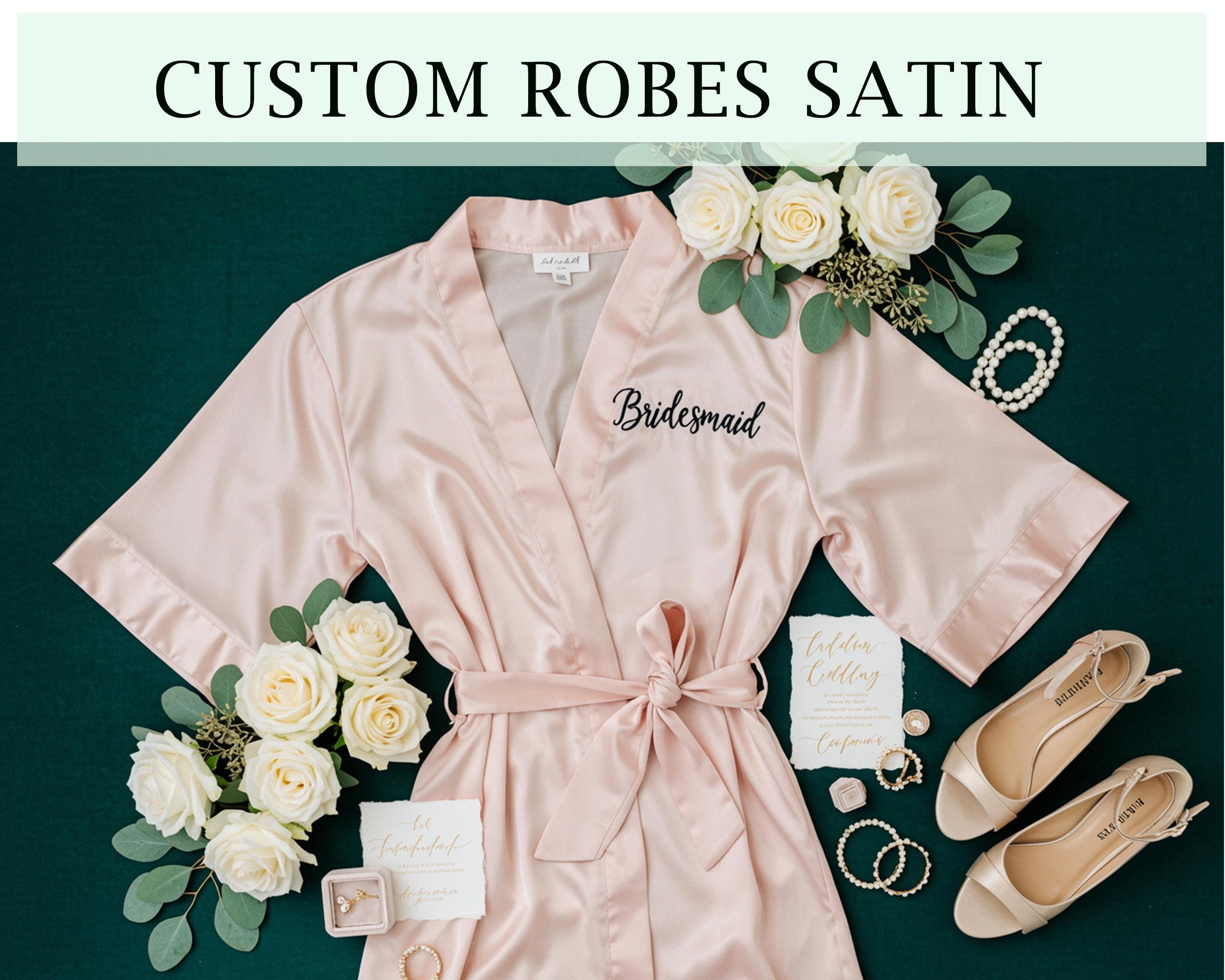 Customized Robe Personalized Robes Custom Bridal Robe Satin Robe Customized Robes ...