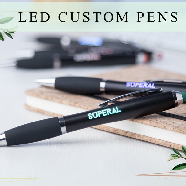 Personalized LED Pen Customized LED Pens with Stylus Custom Name Pens Light Up Pens Birthday Pens Teacher's Gift for Teachers and Writers