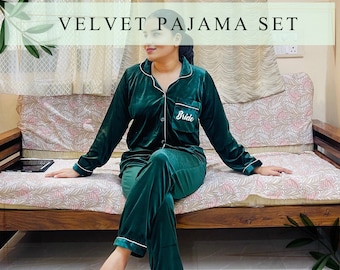 Plus Sizes Velvet Pajamas, Xmas Velvet Pajamas for Family, Personalized Christmas gift, Xmas Red and Green Pajamas set, Matching Pajamas Set