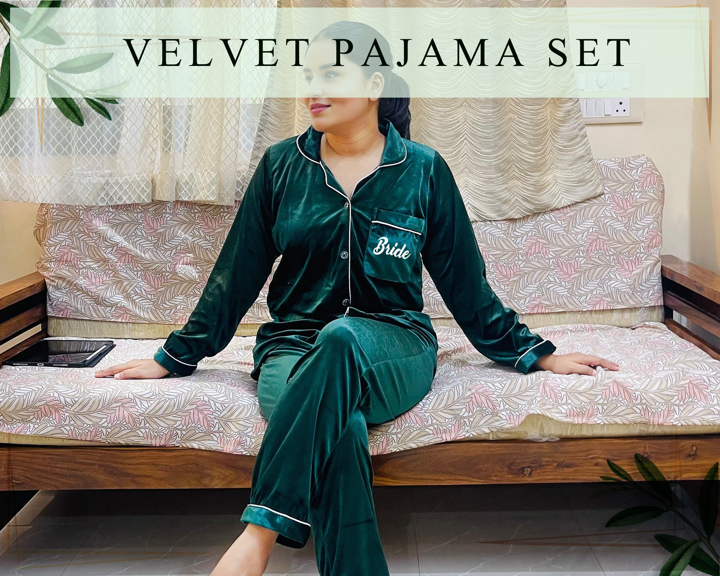 Velvet sleepwear sale