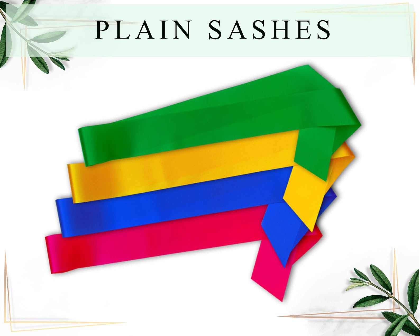 Sash Format Plain Blank Sashes - 10, 25, 50 & 100 Packs Plain Sash Blank Sash ...