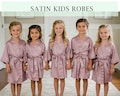 Personalized Kids Robes | Flower Girl Satin Robes | Bridal Robes | Bridal Party Robes | Bridesmaid Gift | Satin Robe | Birthday Party Robes product logo