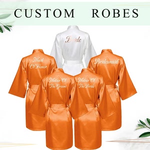 Bridesmaid Robes | Brunt Orange Brides Robes | Bridesmaid Gifts | Personalized Bridesmaids Robes | Custom Bridal Party Robes | Gift for Her