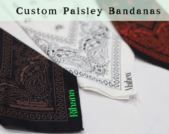 Personalized Bandana Customizable Bandana Custom Bandana Custom Name Bandana Logo Bandana Human Custom Headband Customizable Bandana
