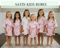 Flower Girl Satin Robes | Personalized Kids Robes | Bridal Robes | Bridal Party Robes | Bridesmaid Gift | Satin Robe | Birthday Party Robes product logo