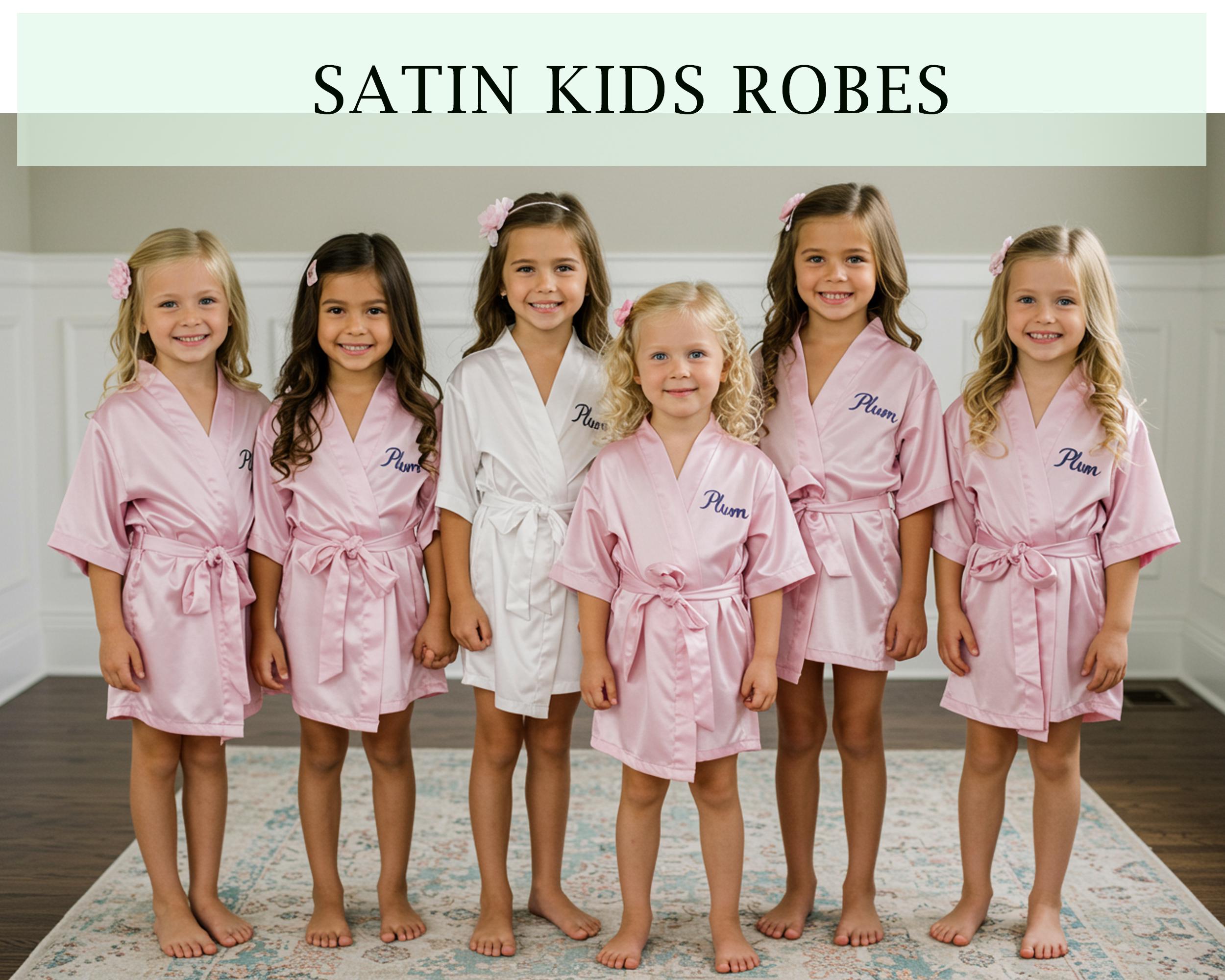 Personalized Kids Robes | Flower Girl Satin Robes | Bridal Robes ...
