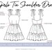 Girls Tie Shoulder Summer Dress Digital PDF Sewing Pattern, Instant ...