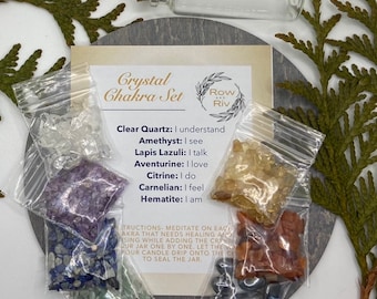Chakra Focus & Reinigung Kit - DIY Manifestation Glas