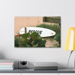 Beach Photography Canvas, Ocean Wall Art, North Carolina Beach Photography, Surfing Home Decor, Surf Rescue, Beach House Canvas, Lifeguard