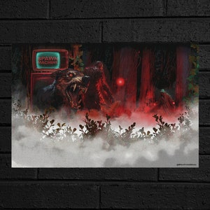 Zombie Poster for Gamer, Spawn Machine, Arcade Style Wall Art, Monster Hunter, Zombie Gift, Video Game Style Art, Undead Creatures