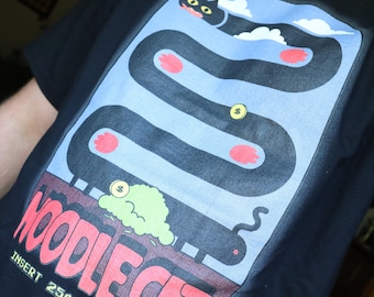 Retro Gaming Cat T-Shirt | Funny Arcade Style Gamer Tee | Video Game Cat Lover Shirt