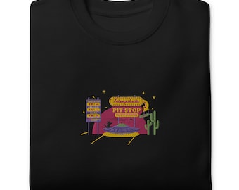 Intergalactic Feline Rescue Team, Space Cat, UFO Kitty, Animal Rescue Sweatshirt, Embroidered Cat Sweater, Alien Cat Sweatshirt, Pet Rescue