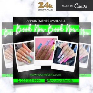 Flyer, Editable Booking Flyer, Appointments Available, Hair, Lash, Makeup, Stylist Canva Flyer, Book Now, DIY Book Now, Instagram Template